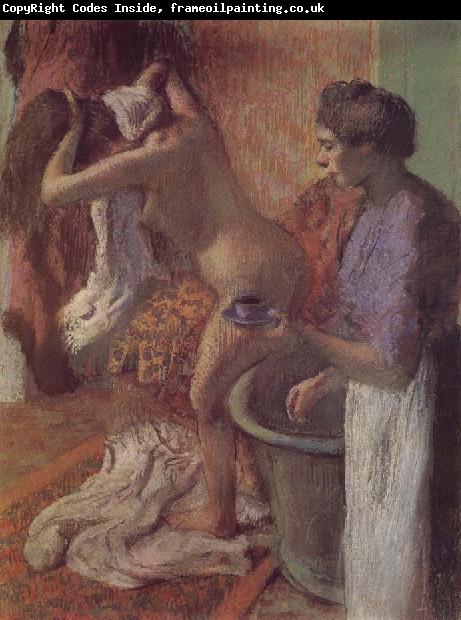 Edgar Degas The breakfast after bath